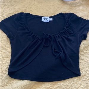 Princess Polly black crop top size 4